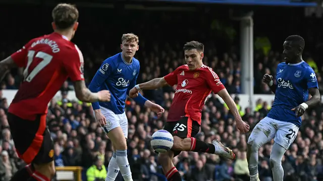 Hasil Liga Inggris: Ugarte Cetak Gol Perdana, Manchester United Selamat dari Kekalahan Lawan Everton