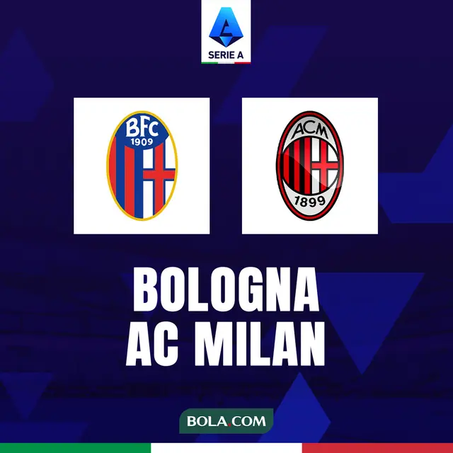 Hasil Liga Italia Serie A: Kalah dari Bologna, AC Milan Makin Jauh dari 4 Besar