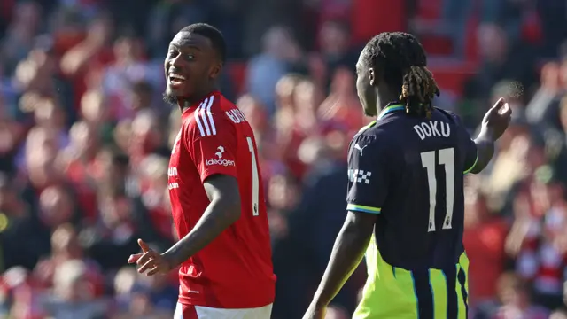Hasil Liga Inggris: Manchester City Tumbang di Kandang Nottingham Forest
