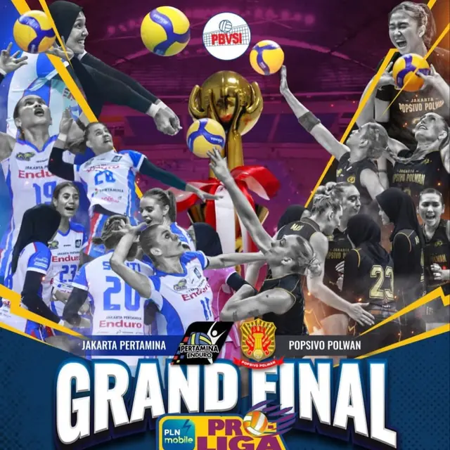 Jadwal Grand Final PLN Mobile Proliga 2025, 10 dan 11 Mei