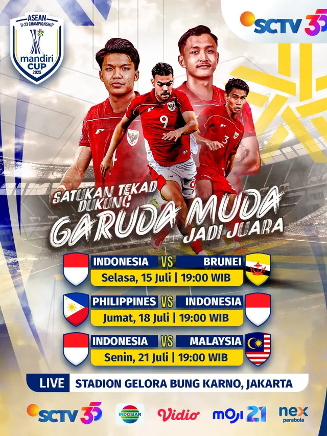 Emtek Media Hadirkan Tayangan Eksklusif Pertandingan ASEAN U-23 Championship Mandiri Cup 2025